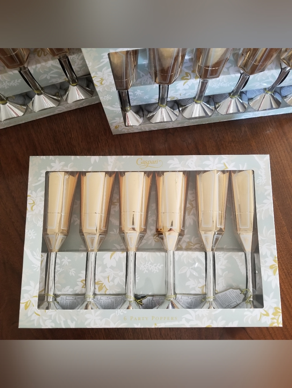 Caspari Sparkling Flutes Party Poppers